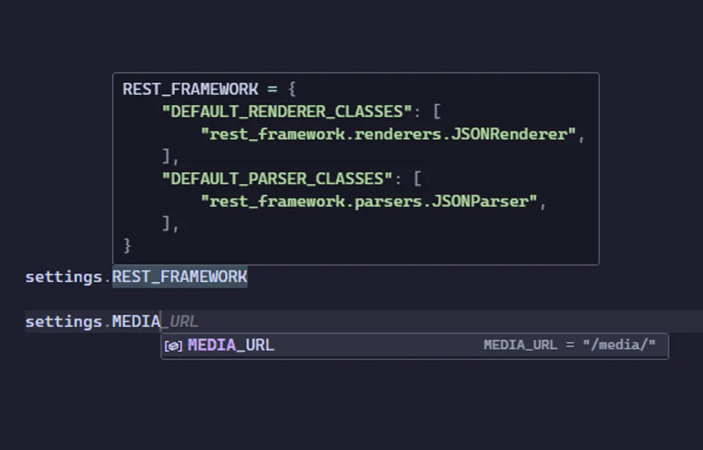 Django Settings for VSCode